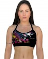 TOP ALCINHA TATTOO FLOWERS FEMININO - OFERTAÇO