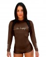 BODY FEMININO BE HAPPY BROWN - OFERTAÇO