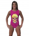 BODY CLASSIC CRAZY SKULL PINK FEMININO - OFERTAÇO