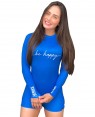 BODY FEMININO BE HAPPY BLUE - OFERTAÇO