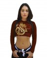 CROPPED DRAGÃO CHINÊS FEMININO - OFERTAÇO