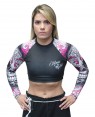 CROPPED FLOWER SKULL FEMININO