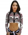 CROPPED DOODLE SKULL FEMININO