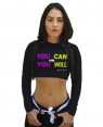CROPPED YOU CAN AND YOU WILL FEMININO - OFERTAÇO