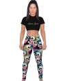 LEGGING FEMININO AQUARELA SKULL - OFERTAÇO