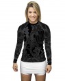 RASHGUARD FEMININO CAVALO MARINHO PRETO 