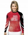 RASHGUARD FEMININO CROSSFIT OR DIE RED 