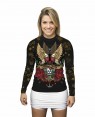 RASHGUARD FEMININO OLD SCHOOL TATTOO BLACK