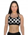 TOP ALCINHA CHESS BLACK FEMININO - OFERTAÇO