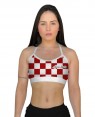 TOP ALCINHA CHESS RED FEMININO - OFERTAÇO