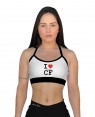 TOP ALCINHA I LOVE CF BRANCO FEMININO - OFERTAÇO