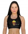 TOP FITNESS CRAZY SKULL FEMININO - OFERTAÇO