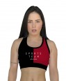 TOP FITNESS RED BLACK FEMININO - OFERTAÇO 