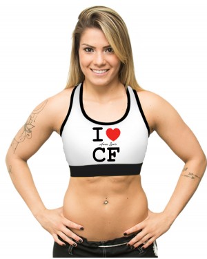 TOP FITNESS I LOVE CF BRANCO FEMININO - OFERTAÇO