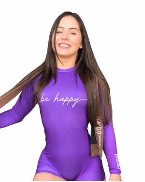 BODY FEMININO BE HAPPY PURPLE - OFERTAÇO