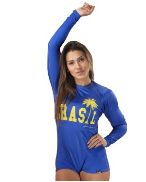 BODY FEMININO BRASIL AZUL - OFERTAÇO 