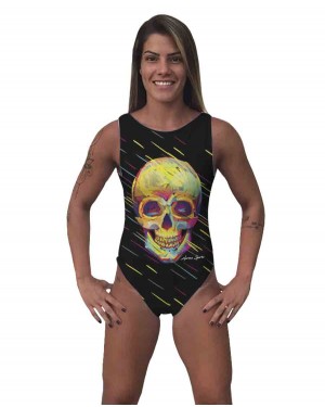 BODY CLASSIC CRAZY SKULL FEMININO - OFERTAÇO