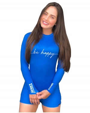 BODY FEMININO BE HAPPY BLUE - OFERTAÇO