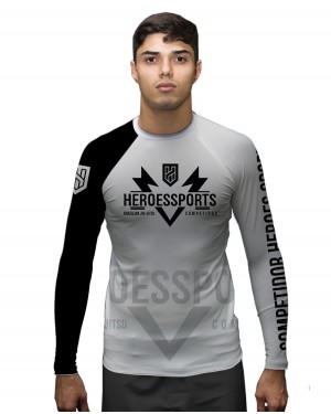 RASHGUARD MASCULINO HEROES COMPETITION WHITE - OFERTAÇO