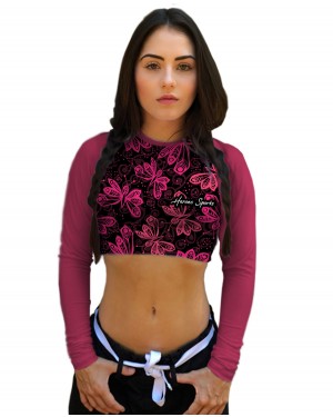 CROPPED BORBOLETAS FEMININO - OFERTAÇO