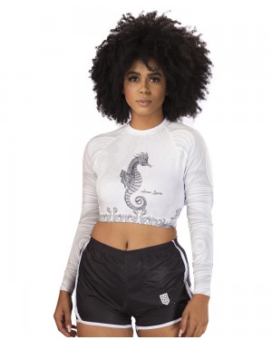 CROPPED CAVALO MARINHO BRANCO FEMININO - OFERTAÇO