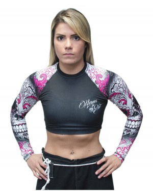 CROPPED FLOWER SKULL FEMININO - OFERTAÇO