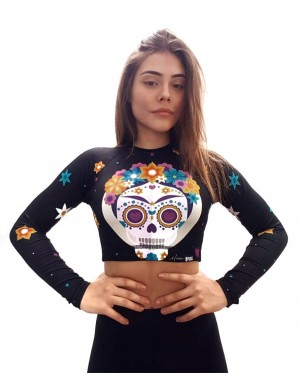 CROPPED FRIDA SKULL FEMININO - OFERTAÇO