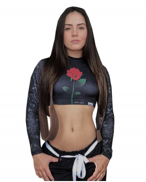 CROPPED ROSES FIGHT FEMININO - OFERTAÇO