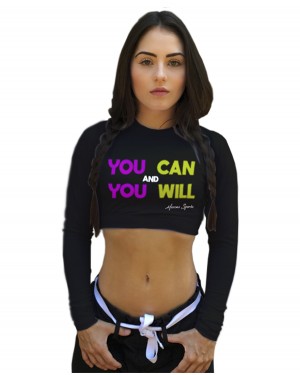 CROPPED YOU CAN AND YOU WILL FEMININO - OFERTAÇO