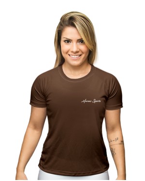 CAMISA DRY FIT FEMININO HEROES BROWN 