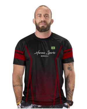 CAMISA DRY FIT MASCULINO BRASIL COMPETITION BLACK