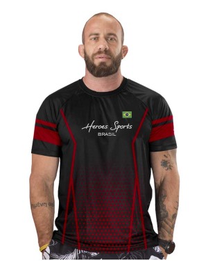 CAMISA DRY FIT MASCULINO BRASIL COMPETITION BLACK - OFERTAÇO