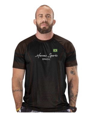 CAMISA DRY FIT MASCULINO BRASIL COMPETITION BROWN