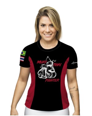 CAMISA DRY FIT FEMININO MUAY THAI FIGHTER - OFERTAÇO