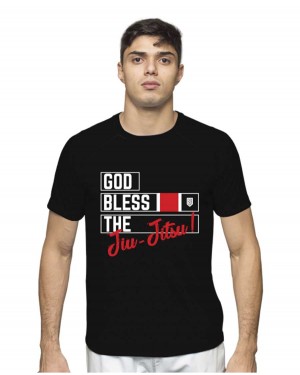CAMISA DRY FIT MASCULINO GOD BLESS THE JIU-JITSU BLACK - OFERTAÇO
