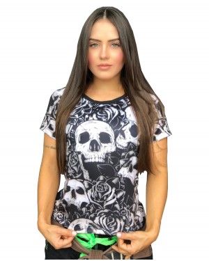 CAMISA DRY FIT FEMININO SKULL - OFERTAÇO