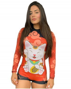 BODY FEMININO GATO CHINÊS - OFERTAÇO