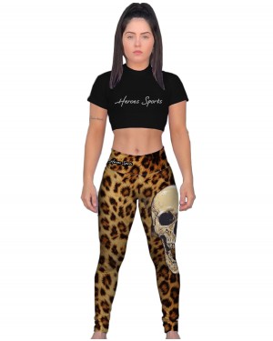 LEGGING FEMININO LEOPARD SKULL - OFERTAÇO