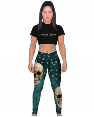 LEGGING FEMININO STARS SKULL - OFERTAÇO