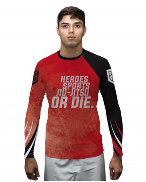 RASHGUARD MASCULINO JIU-JITSU OR DIE RED 