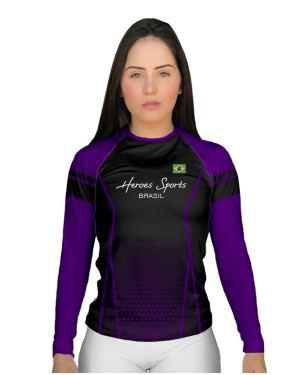 RASHGUARD FEMININO BRASIL COMPETITION PURPLE - OFERTAÇO