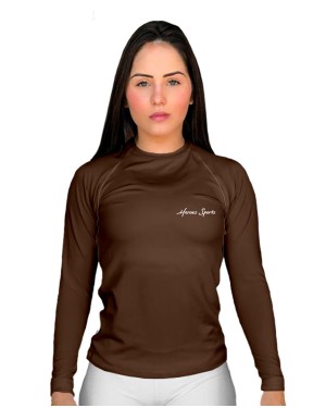 RASHGUARD FEMININO HEROES BROWN