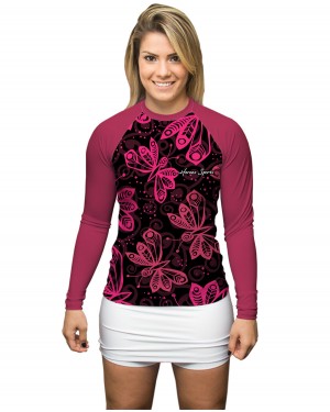 RASHGUARD FEMININO BORBOLETAS - OFERTAÇO