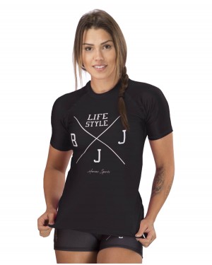 RASHGUARD FEMININO BJJ LIFESTYLE BLACK