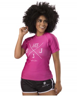 RASHGUARD FEMININO BJJ LIFESTYLE PINK - OFERTAÇO