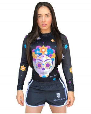 RASHGUARD FEMININO FRIDA SKULL - OFERTAÇO