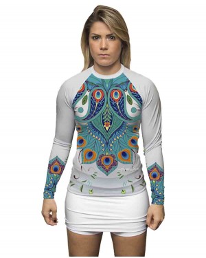 RASHGUARD FEMININO WHITE PEACOCK - OFERTAÇO