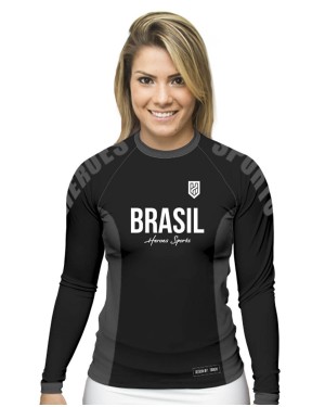 RASHGUARD FEMININO BRASIL BLACK