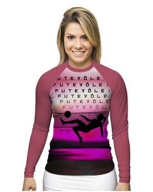 RASHGUARD FEMININO FUTEVÔLEI BICICLETA PINK