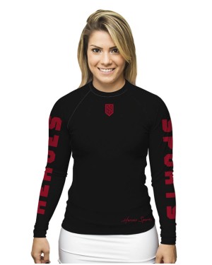 RASHGUARD FEMININO HEROES TRAINING RED